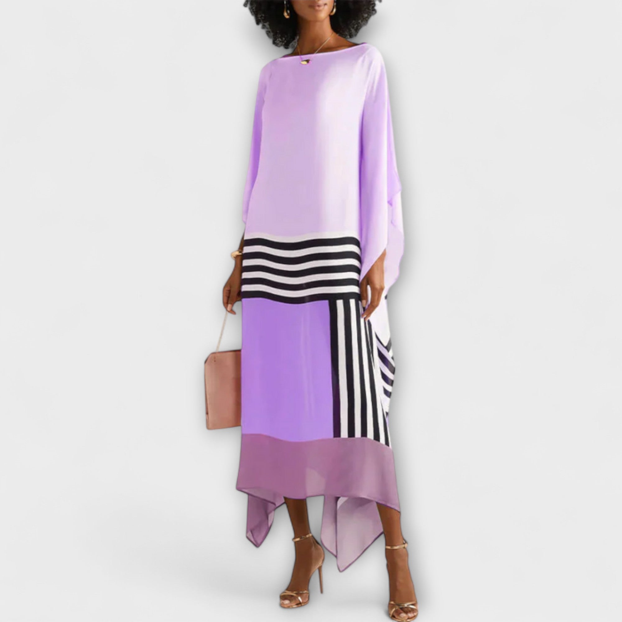 Elenora - Geometrický kaftan s volným střihem