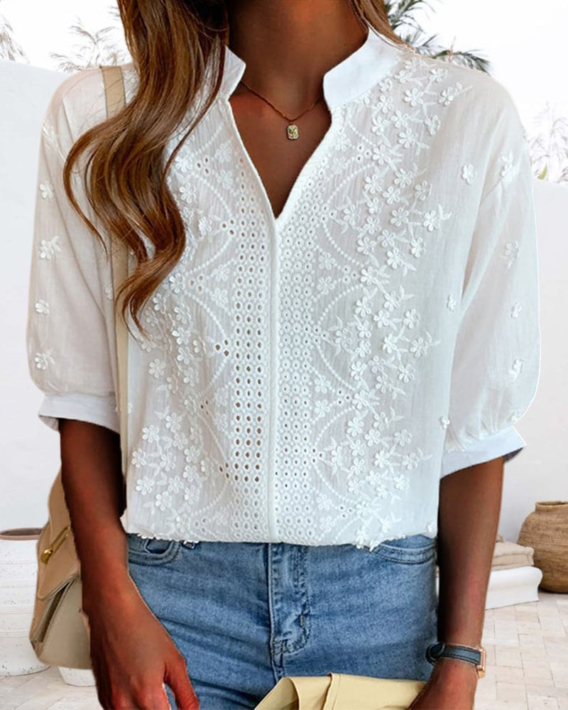 Dina - Bluza Elegance Vyšívaná
