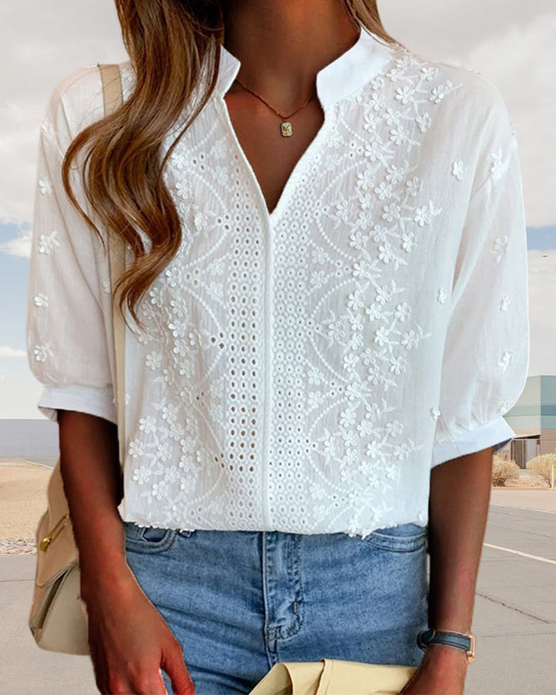 Dina - Bluza Elegance Vyšívaná