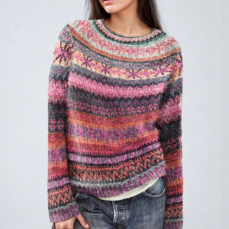 Anna - Klasický Fair Isle svetřík