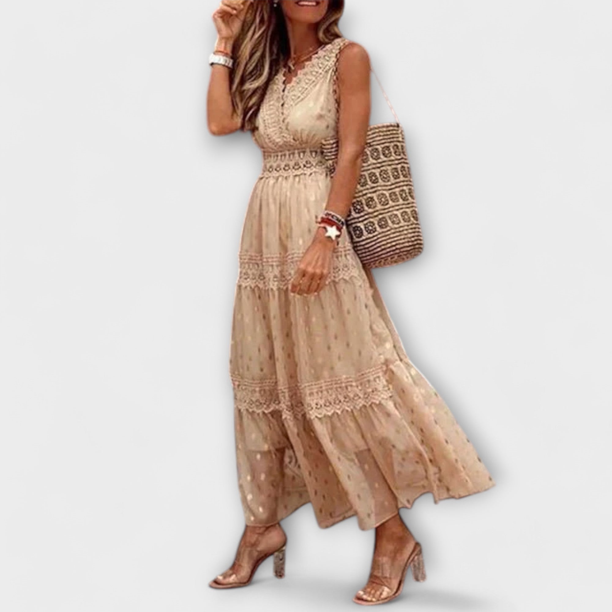 Lola - Maxi šaty s boho krajkou