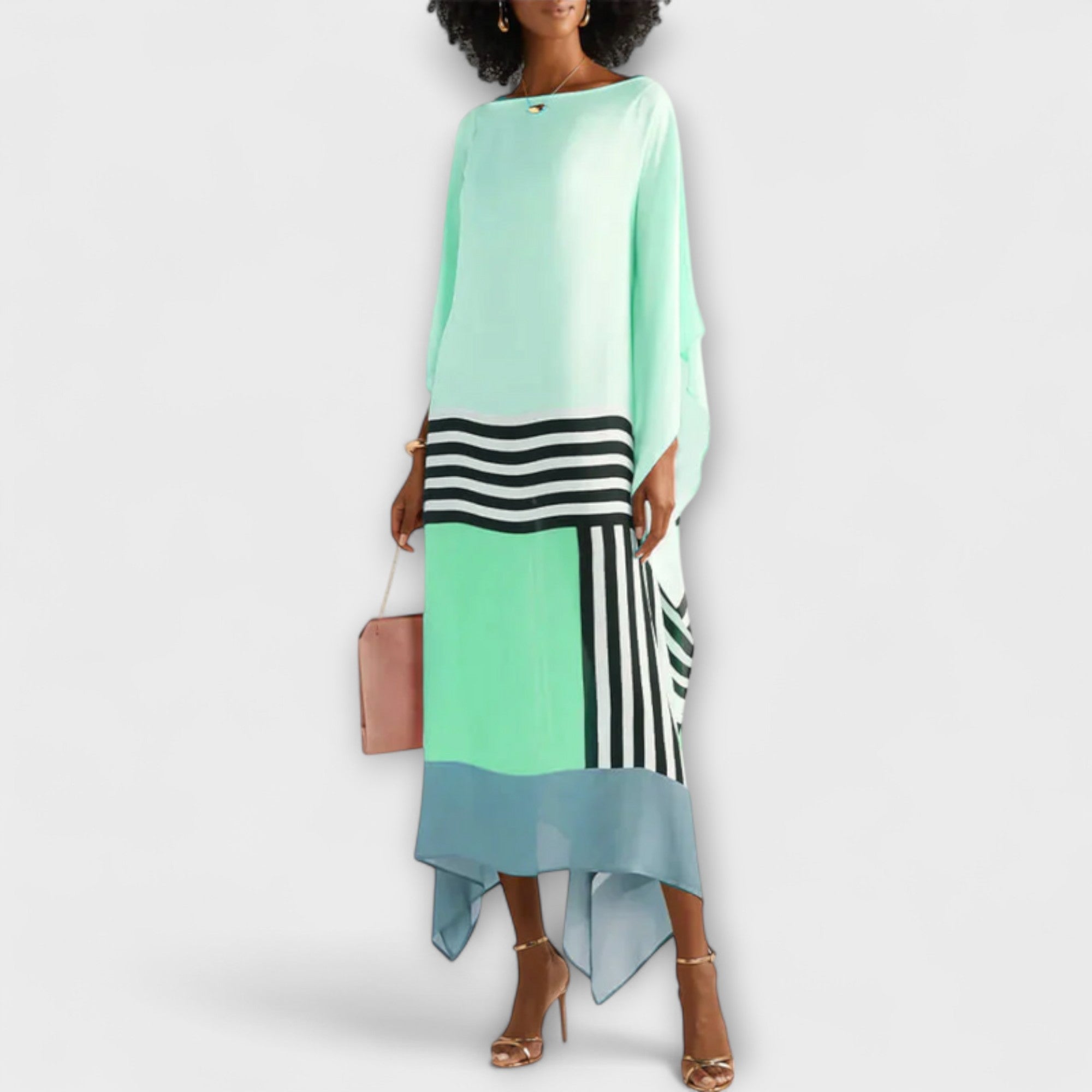 Elenora - Geometrický kaftan s volným střihem