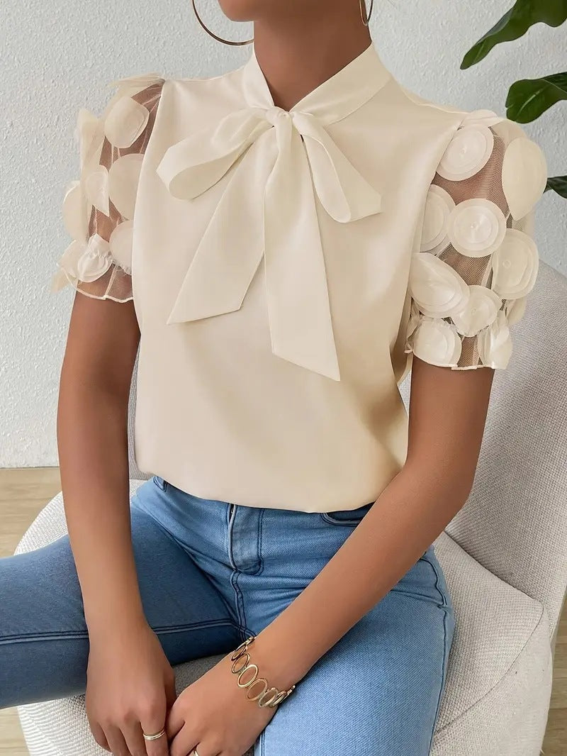 Angela - Stylová halenka s mašlí pro ženy