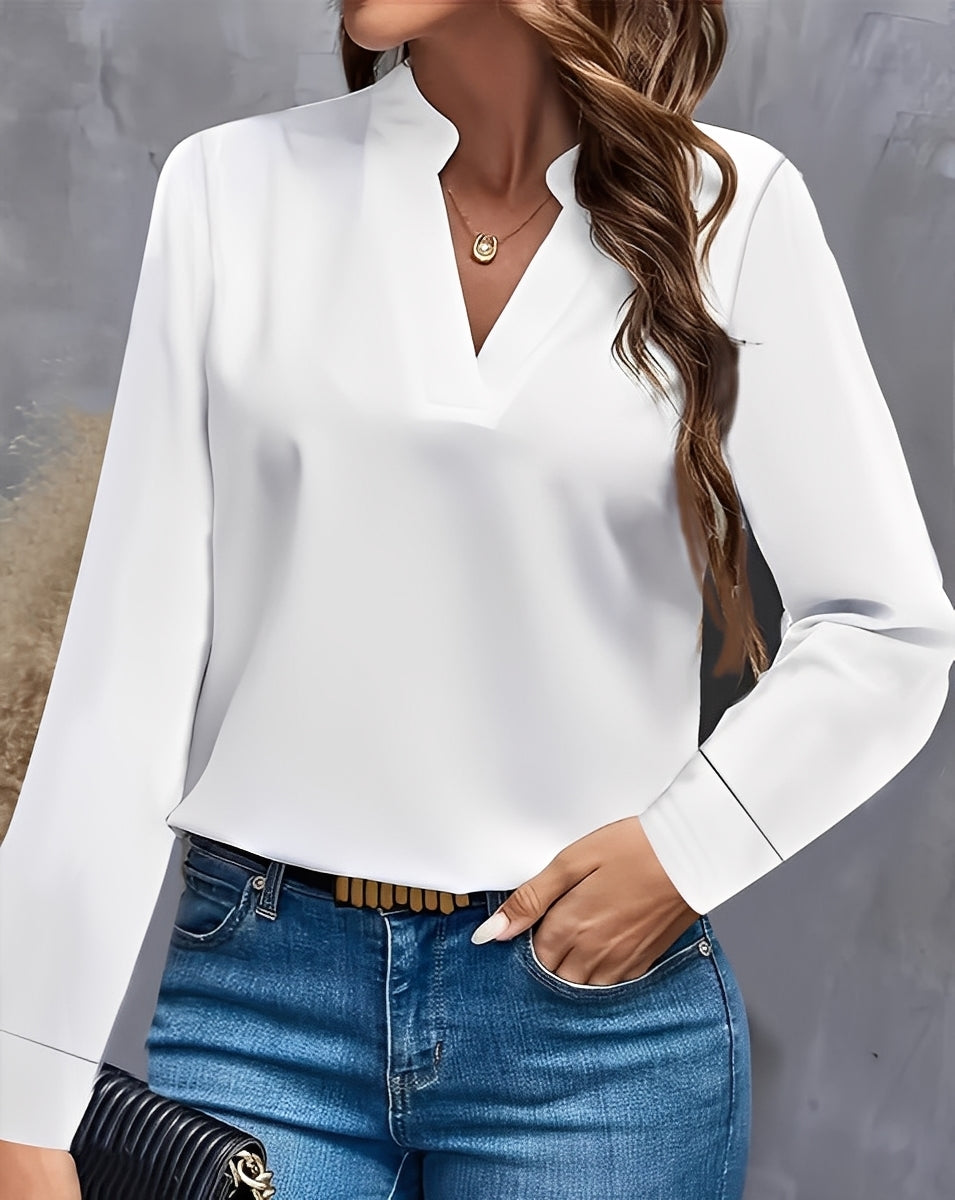 Shania - Stylová, volně padnoucí halenka s V-výstřihem pro dámy