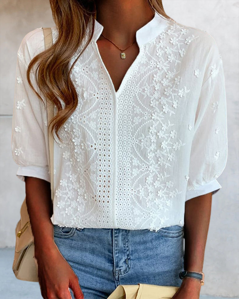 Dina - Bluza Elegance Vyšívaná