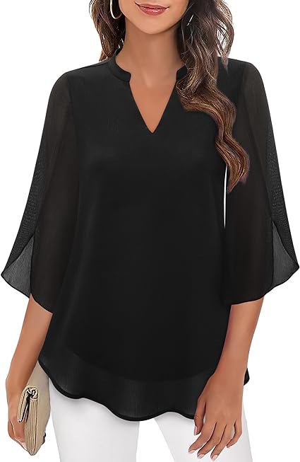 Brianna - Bluza s otevřeným rukávem a elegantním pohybem