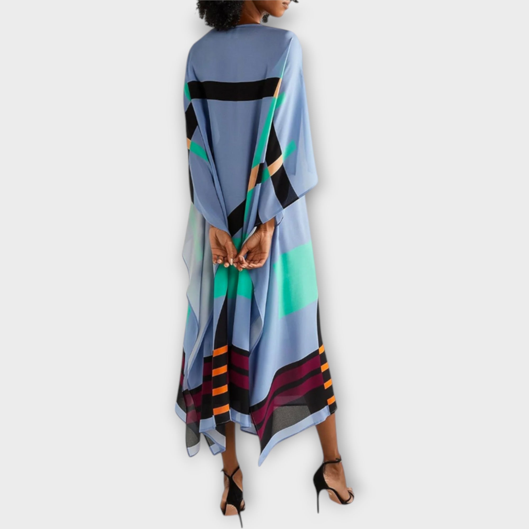 Elenora - Geometrický kaftan s volným střihem