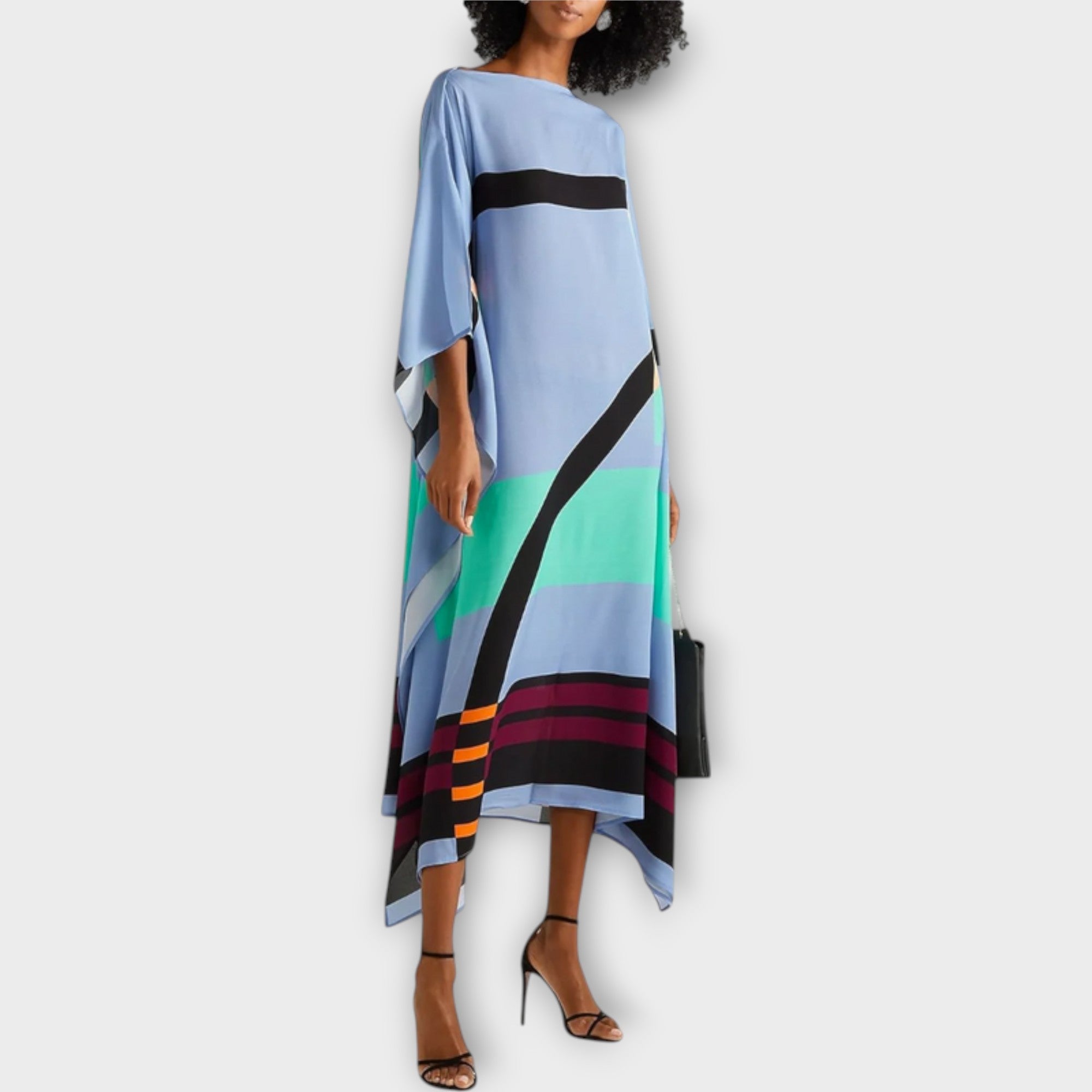 Elenora - Geometrický kaftan s volným střihem