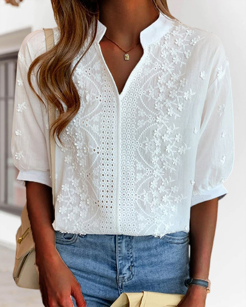 Dina - Bluza Elegance Vyšívaná
