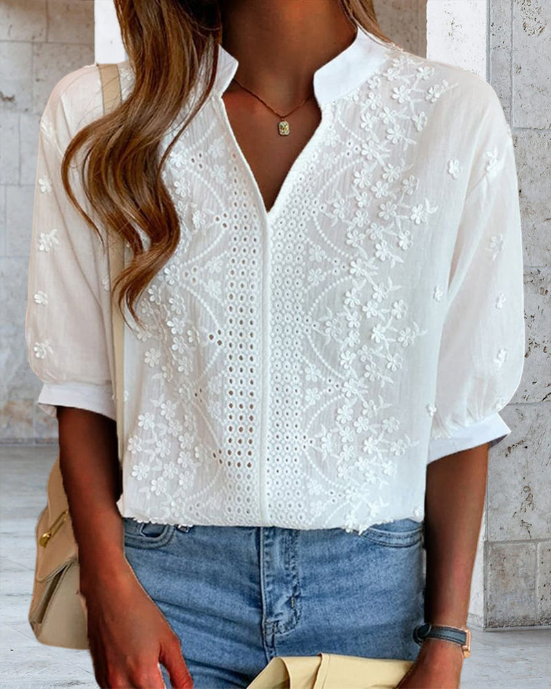 Dina - Bluza Elegance Vyšívaná