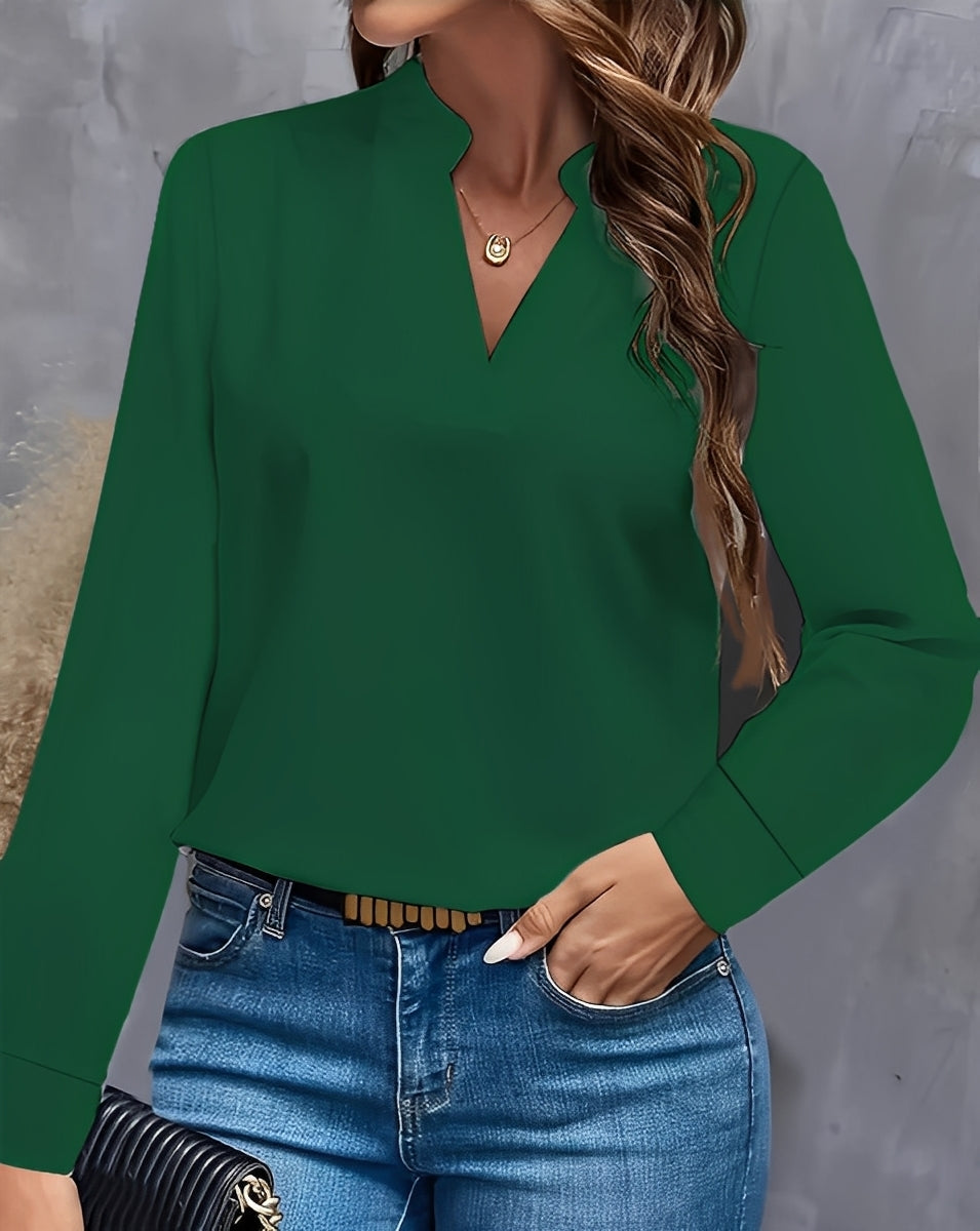 Shania - Stylová, volně padnoucí halenka s V-výstřihem pro dámy