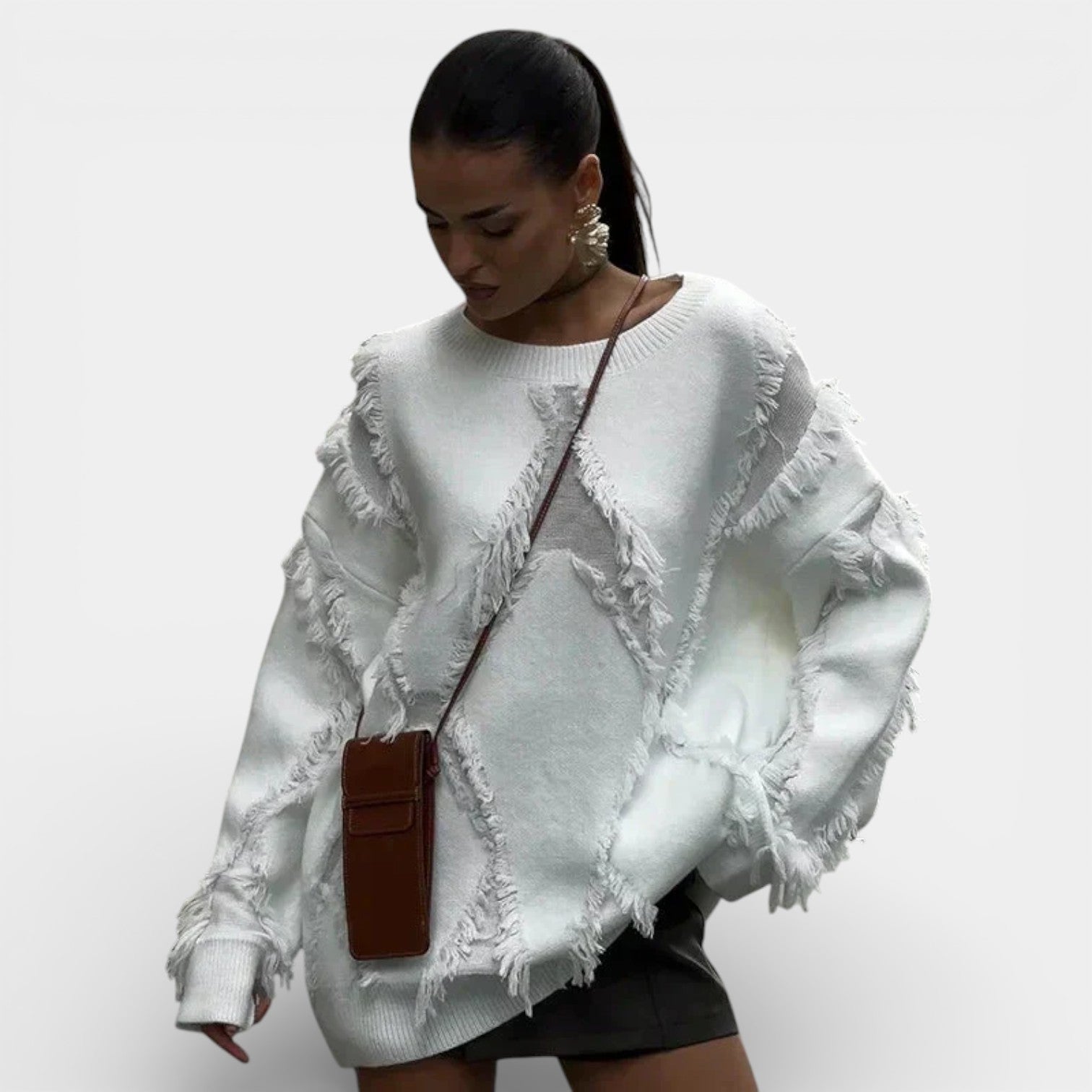 Stefania – Oversize svetr s třásněmi
