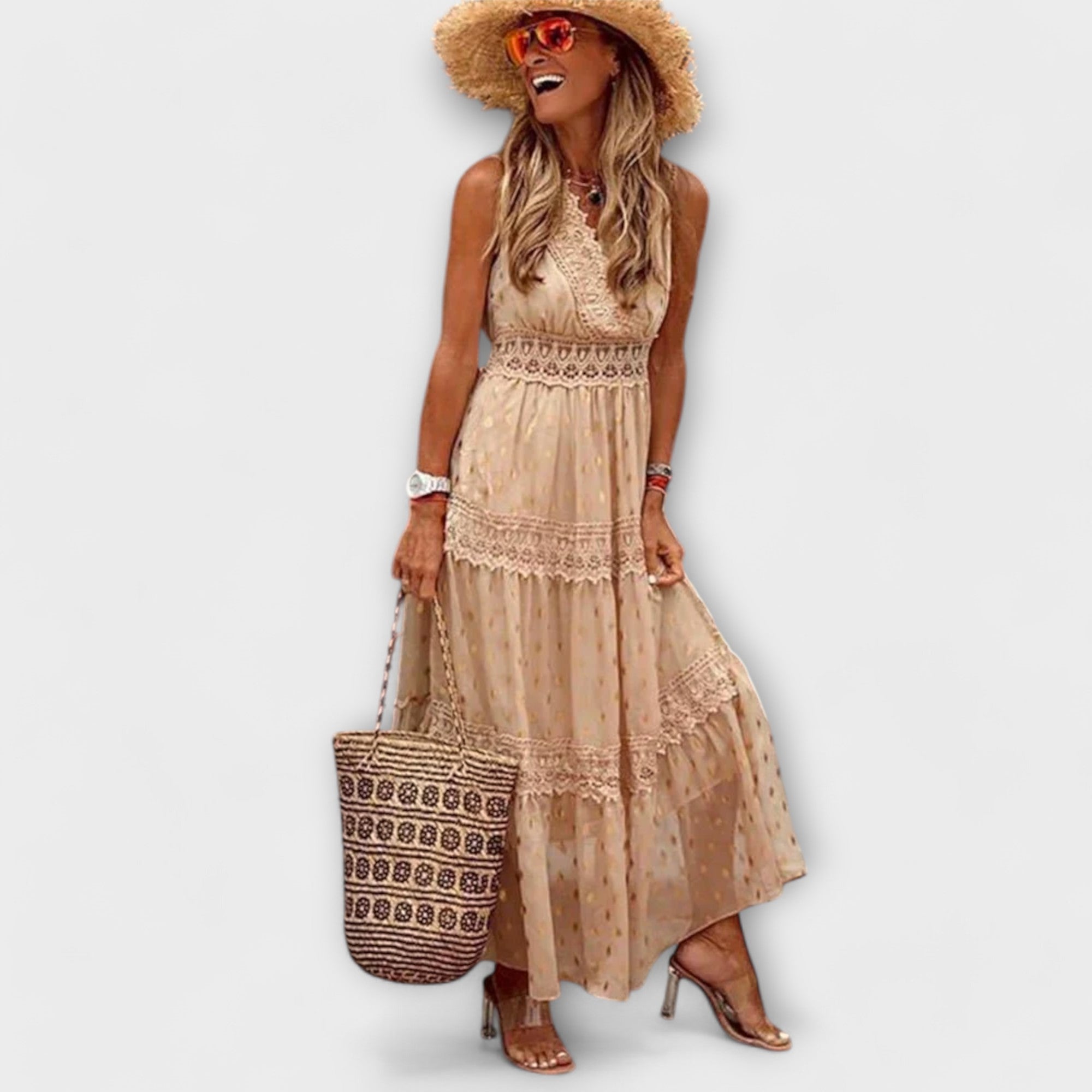 Lola - Maxi šaty s boho krajkou